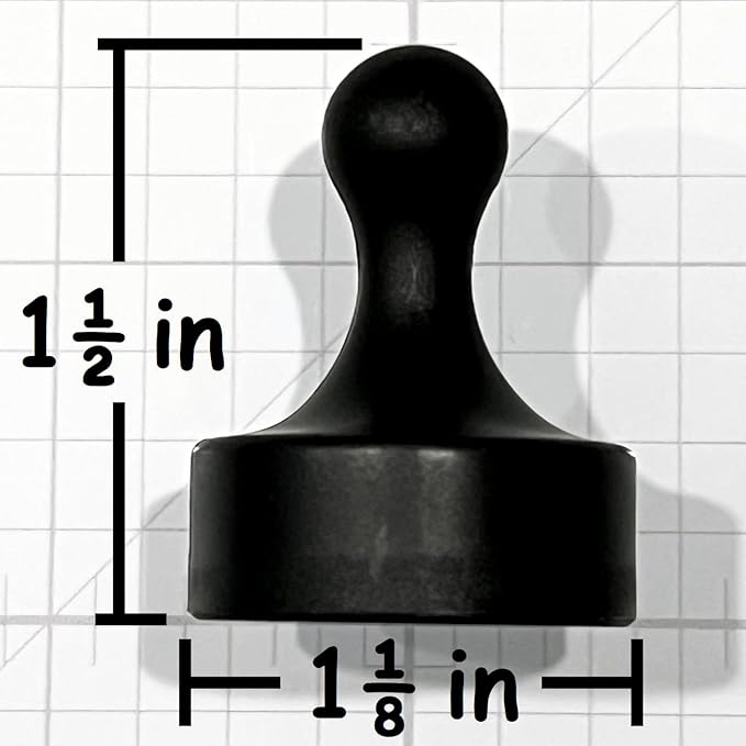 GLASSBOARD STUDIO Powerful Neodymium Magnets, Pawn-Shaped - Strong Fridge/Refrigerator and Whiteboard Magnet, Ideal for Office, Kitchen, Crafts - Rare Earth, Heavy Duty (3, Meadow Lilac)-DeskLoop Office