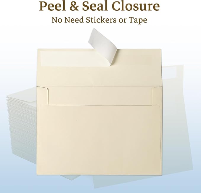Folded Cream Blank Cards and Envelopes 4x6, 100 Pack Goefun Ivory Card Stock 4 - Image 5