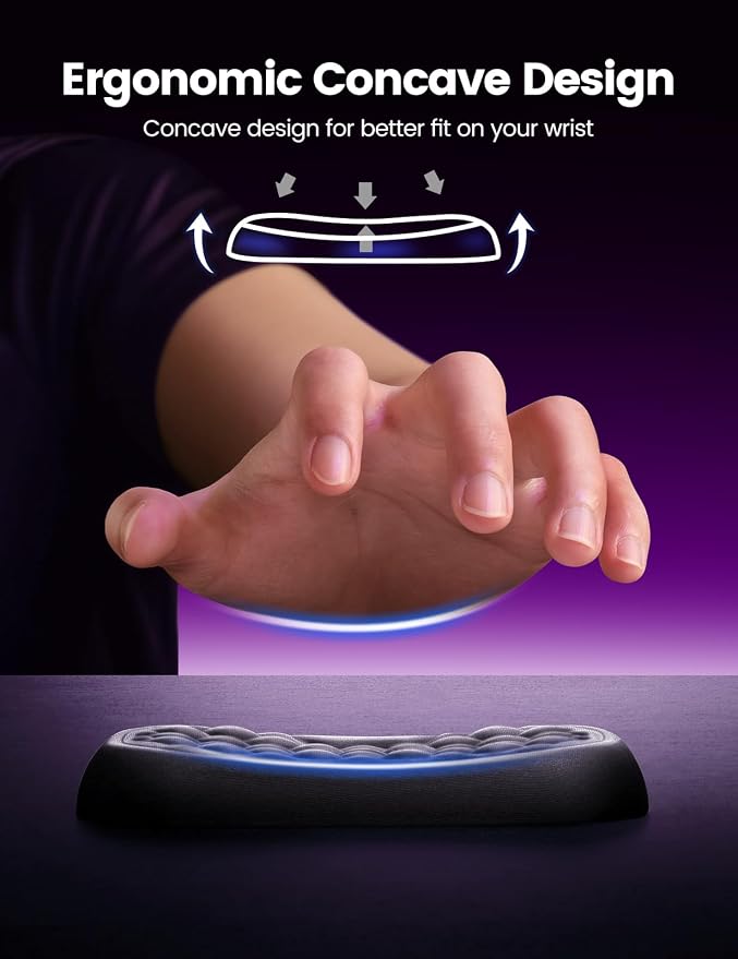 Vaydeer Wrist Rest for Keyboard and Mouse, Computer Ergonomic Wrist Support Pad - Image 5
