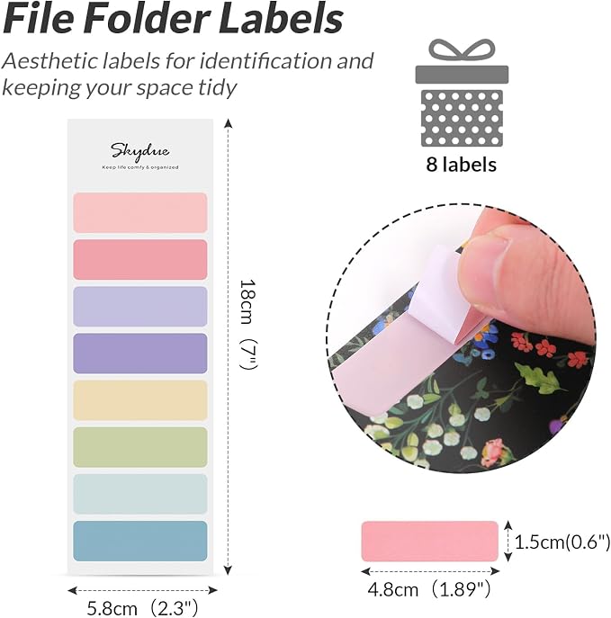 SKYDUE Accordion File Organizer, Floral Expanding File Folders - Image 4
