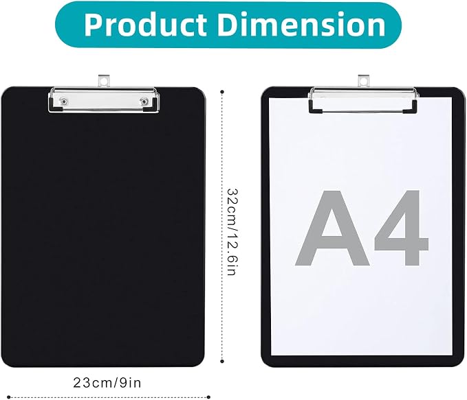 Plastic Clipboards, 6 Packs A4 Clipboard Folder, Paper Clips, | Nursing - Image 6