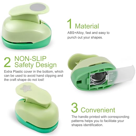 UCEC Craft Hole Punch, Different Shape Crafting Designs - Image 6