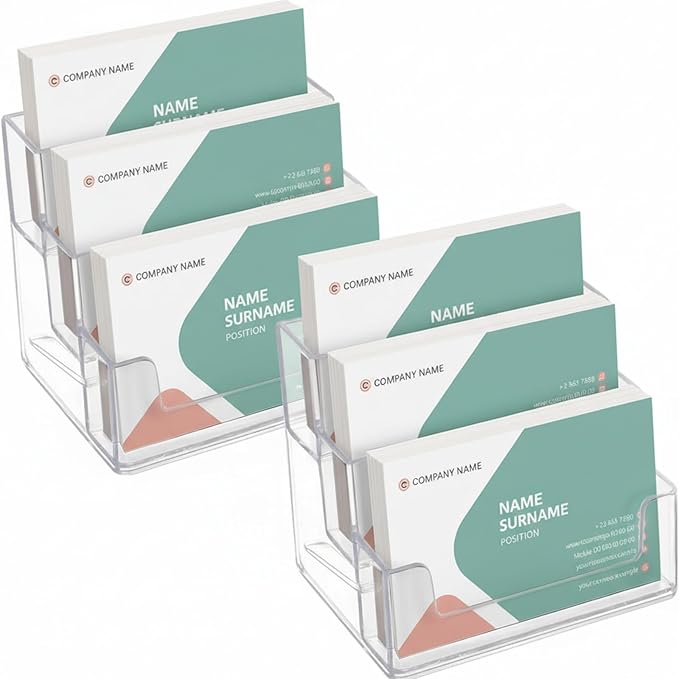 TecUnite 2 Pieces Business Card Holder by TecUnite
