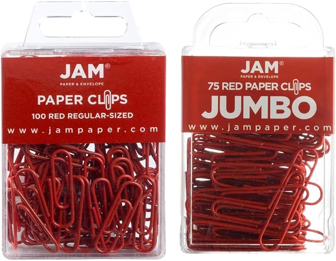 JAM PAPER Combo Pack Colorful Paper Clips by JAMPaper
