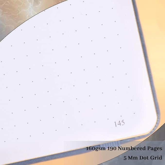 TIEFOSSI Dot Journal, 160gsm 190 Numbered Pages, Diary - Image 3