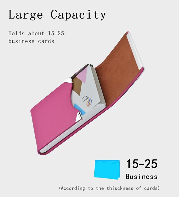 Business Card Holder with Ultra Slim Design, Business Card Case with Premium PU - Image 4