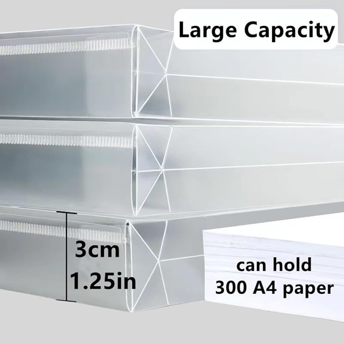 12 Pack Large Clear Folders for Documents, Legal Size, TFDLCG zm Plastic - Image 5