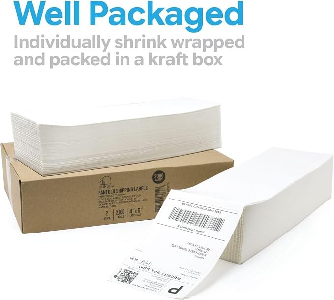 Buhbo 4 x 6 Direct Thermal Labels, Perforated and BPA Free, Compatible - Image 5
