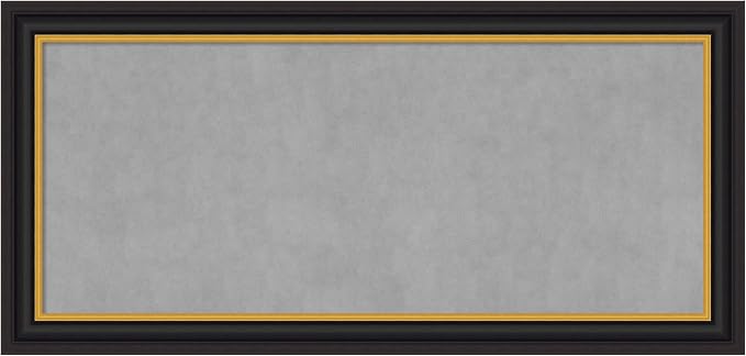 Amanti Art Black Framed Magnetic Board 26x54 Oversize Vision Board by AmantiArt
