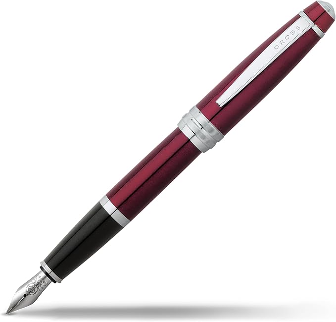 Cross Bailey Refillable Fountain Presented in a Premium Gift Box - Medium Point, Black Ink, Red-DeskLoop Office