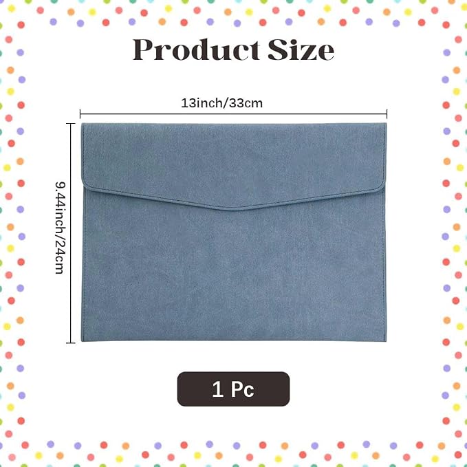 A4 PU Leather File Holder Document Envelope Folder - Image 2