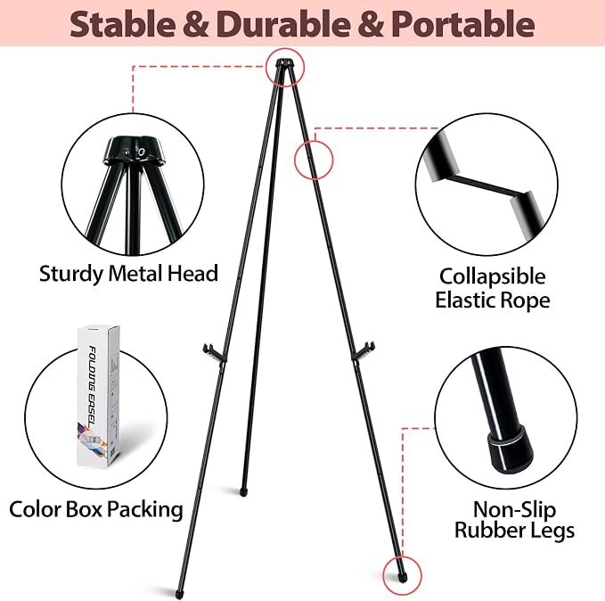 VAIIGO Black Easel Stand for Wedding Signs, Posters & Paintings - Image 7