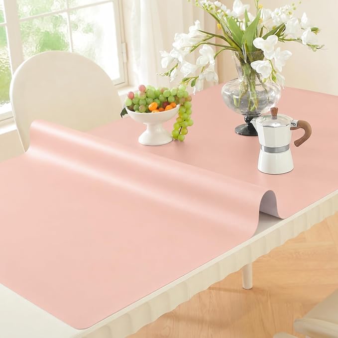 OstepDecor Pink Table Protector 16 x 32 Inch, 1.5mm Thick Plastic Table Cover - Image 6