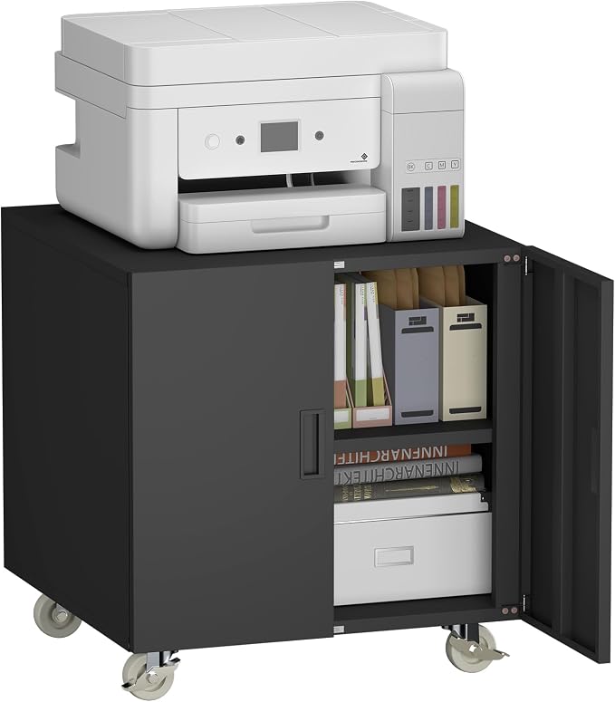 Printer Stand with Storage, Metal Printer Table - Image 9