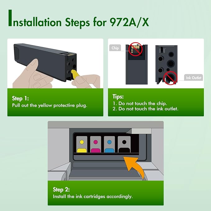 972A 972X Ink Cartridges Remanufactured Replacement for HP 972 A for HP Pagewide Pro MFP 477dw 577dw 477dn 452dn 552dn 552dw P55250dw Printer High Yield (4 Pack, Black Cyan Yellow Magenta)-DeskLoop Office