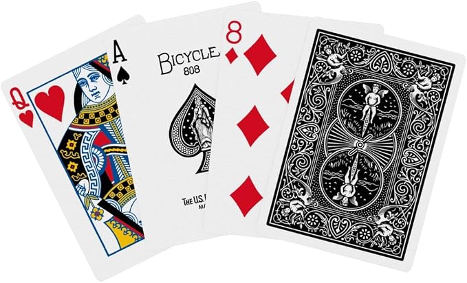 Bicycle Black Playing Cards, Standard Index Poker Size, Classic Deck of Cards - Image 5