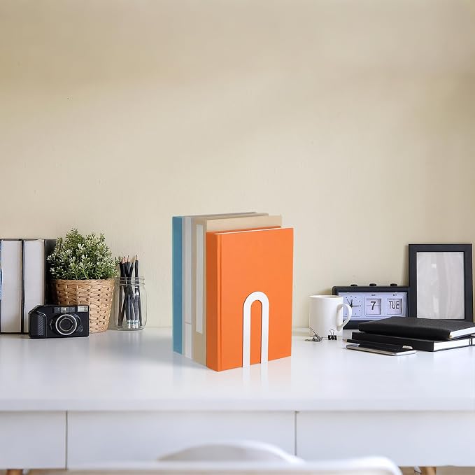 Chunful 12 Pcs White Metal Book Ends - Image 7