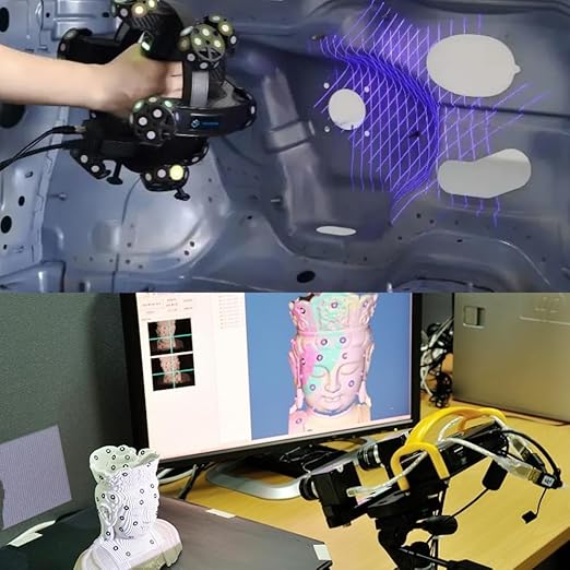 3D Scanner Markers for Industrial and Consumer 3D Scanner Optical Tracking Projects, HogarDeco 6.0mm 3D Scanner Dots 3D Target for Industrial and Interest 3D Scanning (500pcs, Inner 6mm, Outer 10mm）-DeskLoop Office