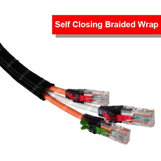 Electriduct 1" Hook Self Closing Sleeve Braid Wrap Around Sleeving Cord Cover - Image 2
