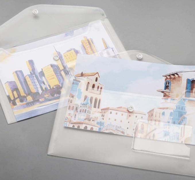 Agoer 24 Pack A5 Plastic Envelopes, Plastic Poly Envelope - Image 2