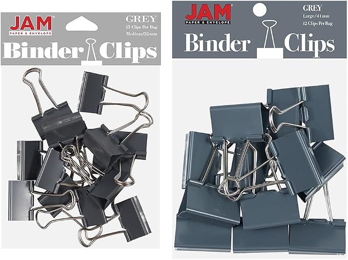 JAM PAPER Colorful Binder Clips Assortment by JAMPaper