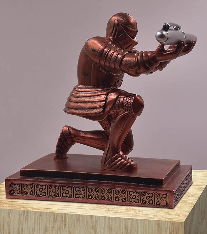 Executive Knight Pen Holder with a Pen Personalized Desk Accessories Decor Home Office Cool Pen Stand Red-DeskLoop Office