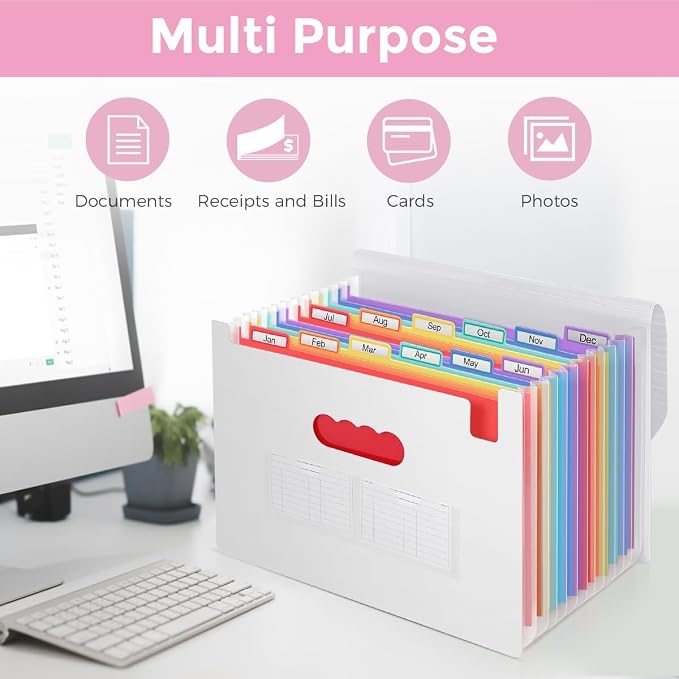 SKYDUE Accordion File Organizer, Expanding File Folder - Image 7