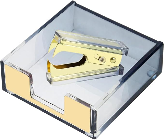 MultiBey Gradient Acrylic Sticky Note Holder & Staple Remover Set by MultiBey