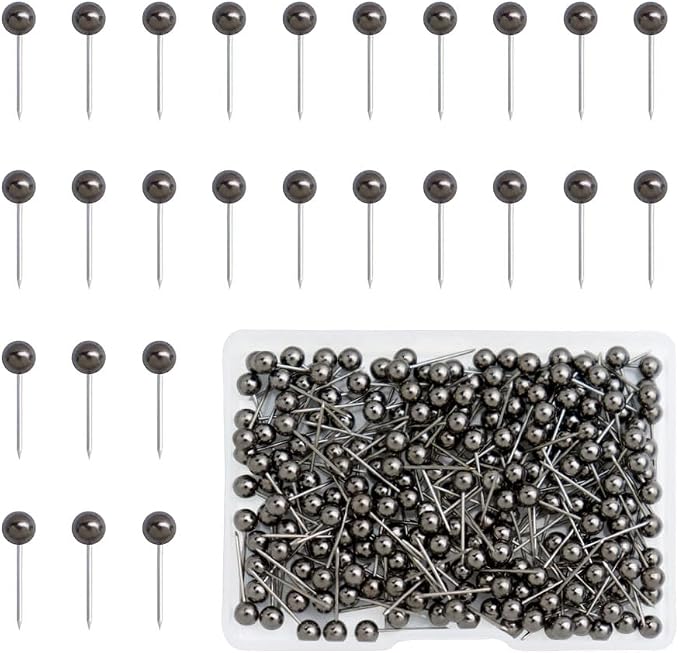 200 Pieces Map Push Pins, Small Round Head Marking Pins, Round Head Push Pin by Unknown