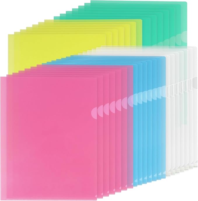 KTRIO Clear Plastic Folders Project Pockets by KTRIO