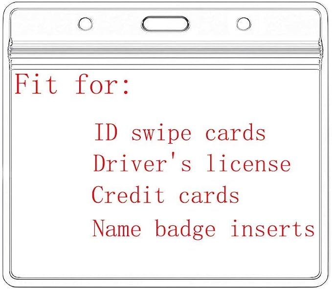 Extra Thick Horizontal ID Card Name Tag Badge Holder - Image 3