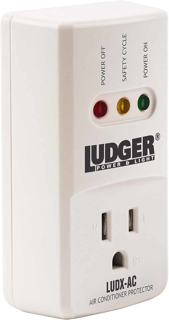 Ludger Power Surge Protector (LUDX-AC), ETL Certified, Reliable Protection, 4-Minute Safety Cycle, 3 Modes LED Indicator, 2/3 Prong Outlets, Fire-Resistant-DeskLoop Office