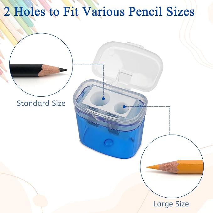 ZUFECY 6 Pack Dual Hole Pencil Sharpener - Image 4