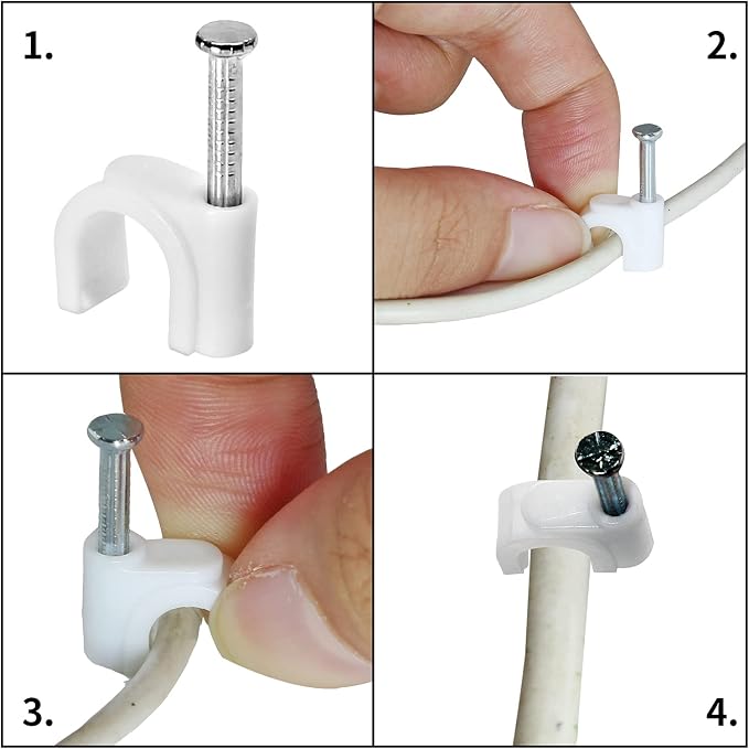 Bonsicoky 100Pcs Nail Cable Clips - Image 7