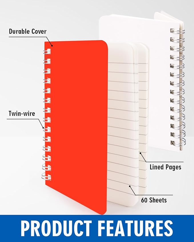 Dynta Small Notebooks 3x5 Bulk, Mini Spiral Notebooks 40 Packs, Pocket - Image 4