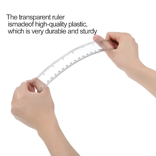 YouOKLight Plastic Ruler 30cm, Transparent Ruler 12 inch, Metric Ruler - Image 4