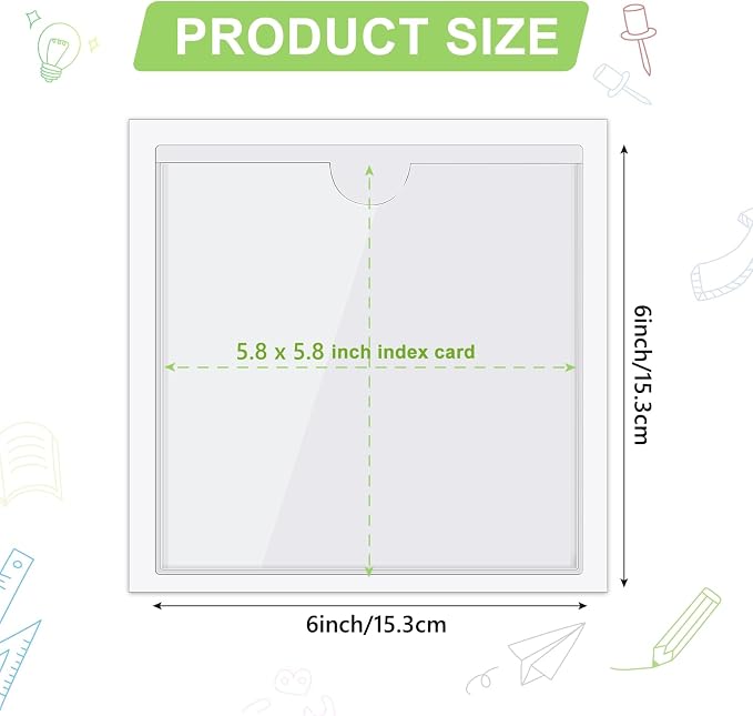 30 Pack Self-Adhesive Index Card Pockets - Image 2