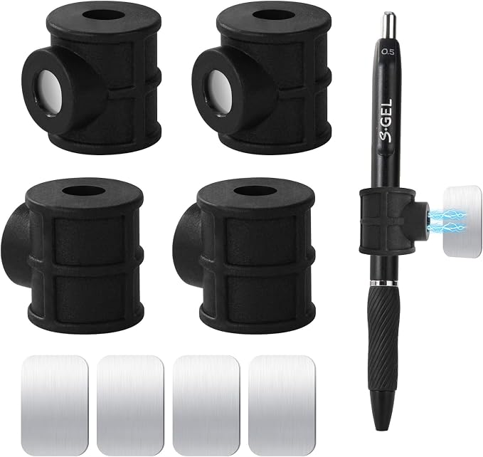 6 Pack Black Strong Magnetic Pen Pencil Holder - Image 3