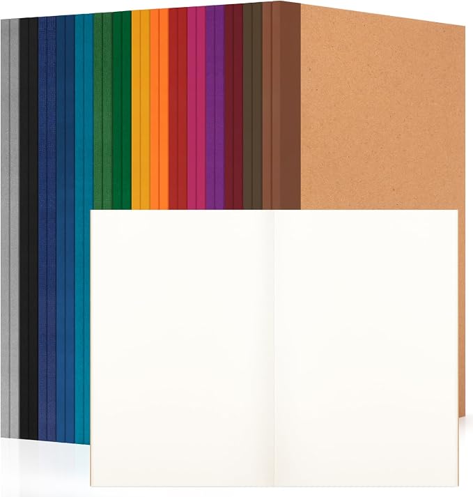 ALKALO 30 Pack Blank Notebook Journals Bulk, A5 Unlined Paper Composition by ALKALO