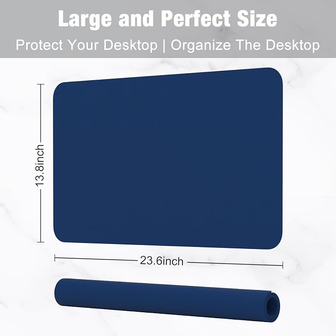 Hsurbtra Desk Pad, 23.6" x 13.8" PU Leather Desk Mat, M Extended Mouse Pad - Image 3