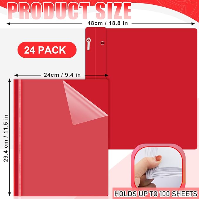 Teling 24 Pcs Clear Front Report Covers - Image 2