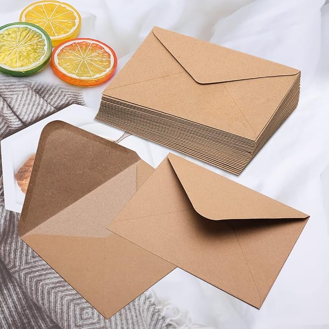 50 Packs of A7 Envelopes for Invitation, Kraft 5x7 Envelopes - Image 6