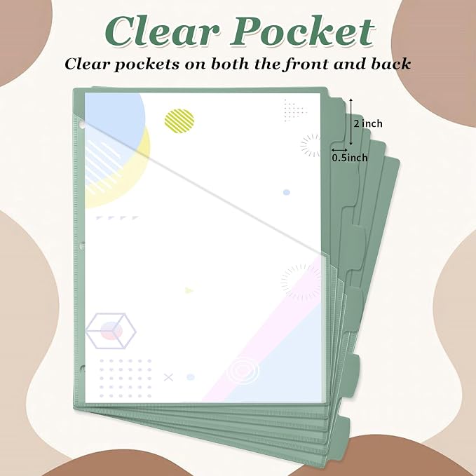 Epakh 12 Pcs Binder Dividers for 3 Rings Binders Index Dividers - Image 3