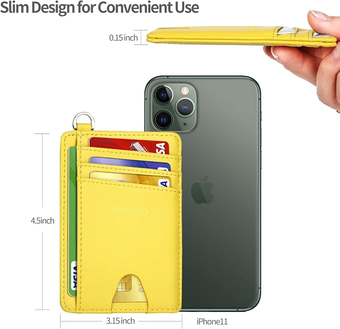 Slim Minimalist Front Pocket Wallet, RFID Blocking Credit Card Holder Wallet - Image 7