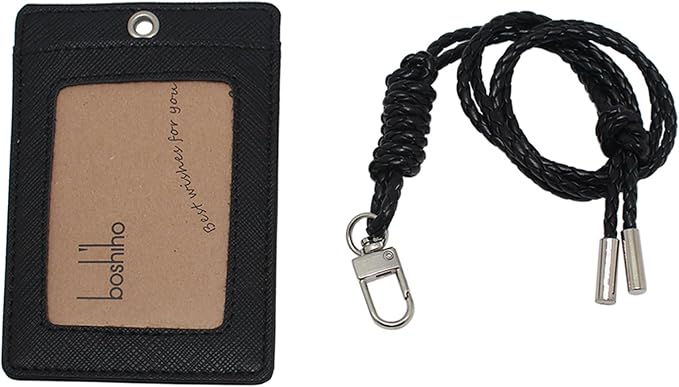 Boshiho Vertical Style Leather ID Card Badge Holder - Image 3