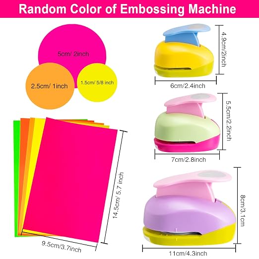 Chengu 3 Pack Circle Punch for Paper Craft 2, 1 and 5/8 Inch Punch Paper - Image 2