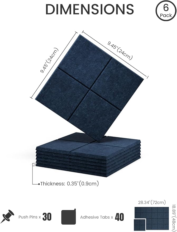 Felt Bulletin Board Tiles -28"x18" Cork Board Alternative - Image 2