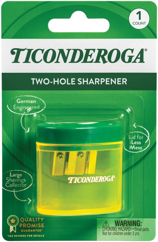 Ticonderoga Two-Hole Manual Pencil Sharpener by Ticonderoga