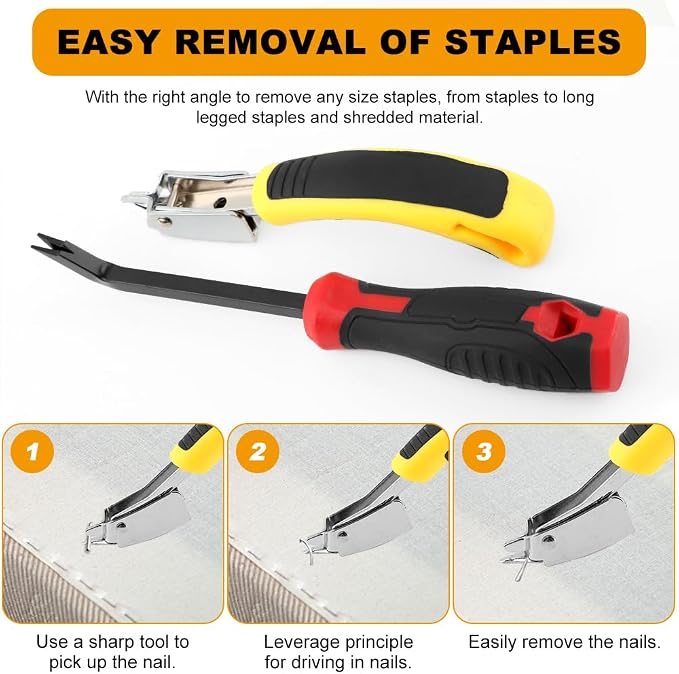 2PCS Staple Removers, Heavy Duty Staple Remover, Staple Puller Tool Upholstery - Image 7