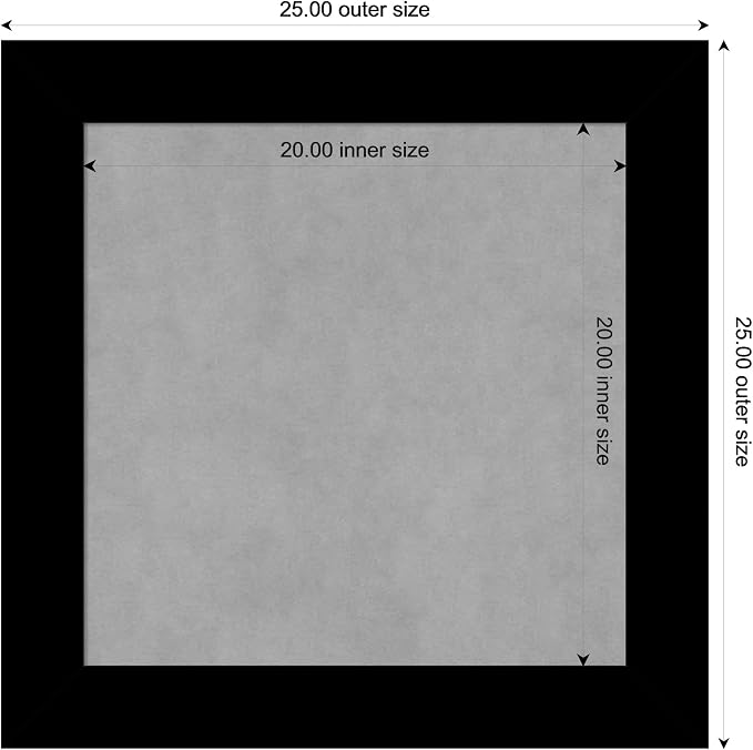 Amanti Art Black Framed Magnetic Board 25x25 Medium Vision Board - Image 3